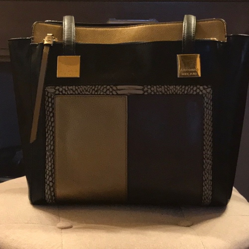 Antonio Melanin black, gold beige, purse